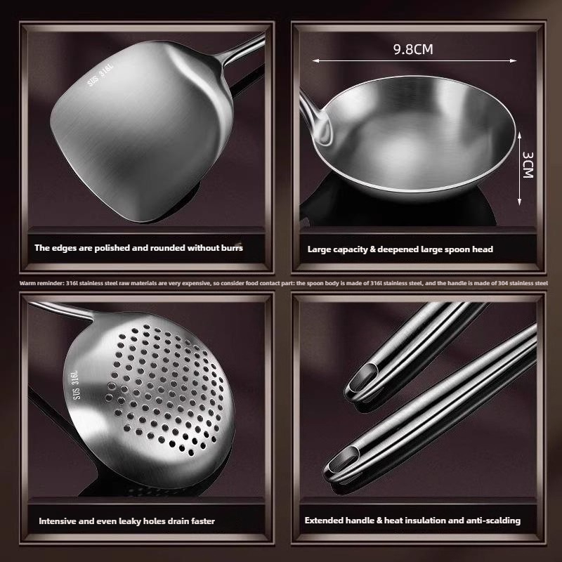ملعقة طهي من الفولاذ المقاوم ل - مراجعة Hi Tech Kitchen Accessories وسعره